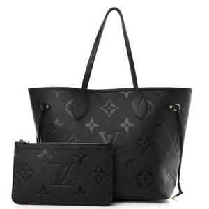 Black leather never full mm tote